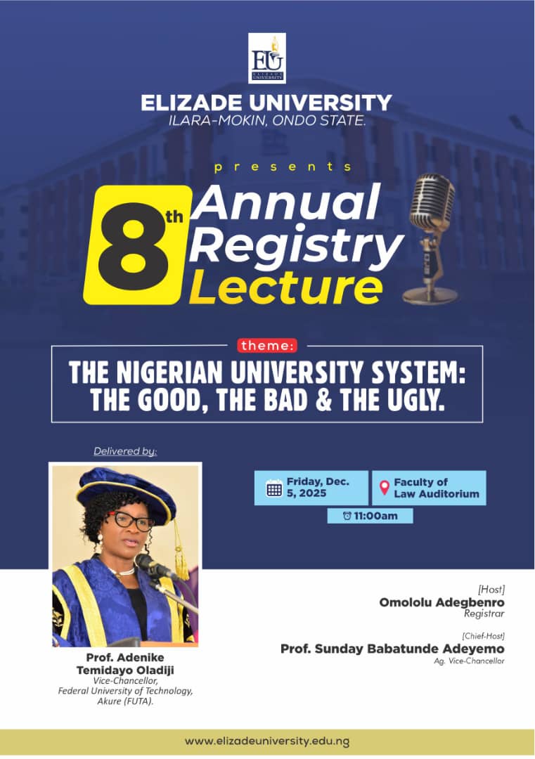 EU 8TH ANNUAL REGISTRY LECTURE FOR DECEMBER 5, 2025